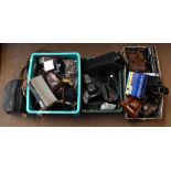 A large quantity of cameras and accessories including an Agfa, Zorki 6, Kodak Retinette 1B, etc.