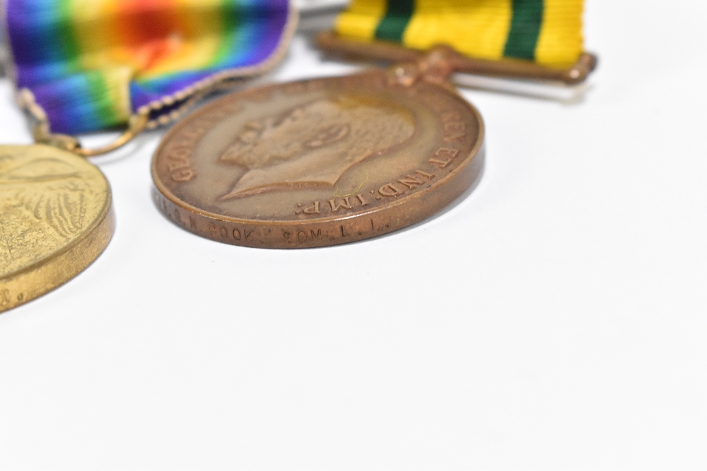 A WWI trio comprising War, Defence and Territorial War Voluntary Service Overseas Medals awarded - Image 10 of 10