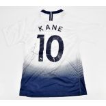 HARRY KANE; a Tottenham Hotspur Nike 2018 home shirt with AIA logo, signed to reverse with 'Kane 10'