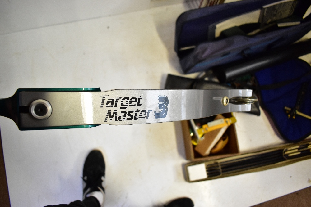A quantity of archery equipment including a soft cased Target Master 3 bow, various further - Image 2 of 3