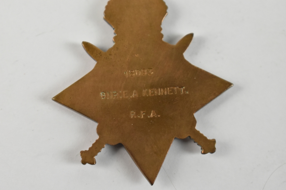 A World War I War Medal awarded to 200441 Gnr. G.R. Cobban. R.A. and a 1914 Mons Star awarded to - Image 3 of 5