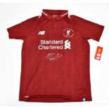 LIVERPOOL FC; a New Balance 2018-19 season Six Times European Champions junior jersey with