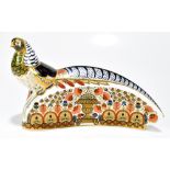 ROYAL CROWN DERBY; a limited edition animal paperweight 'Lady Amherst Pheasant', complete with