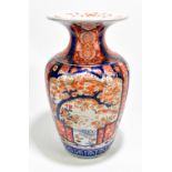 A 19th century Chinese Imari vase decorated with stylised birds and floral sprays, height 38cm.