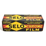 SELO; an original advertising shop display hanging box advertising Selo Chrome Film, 45 x 14cm.