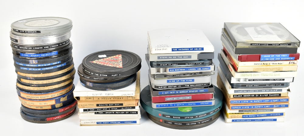 FILM/CINEMA & PROJECTION INTEREST; approximately fifty predominately 9.5mm format film reels of