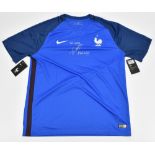 ROBERT PIRES; a signed France 2016 national team Nike shirt with further inscription 'Best