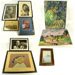 A small group of decorative pictures and prints.