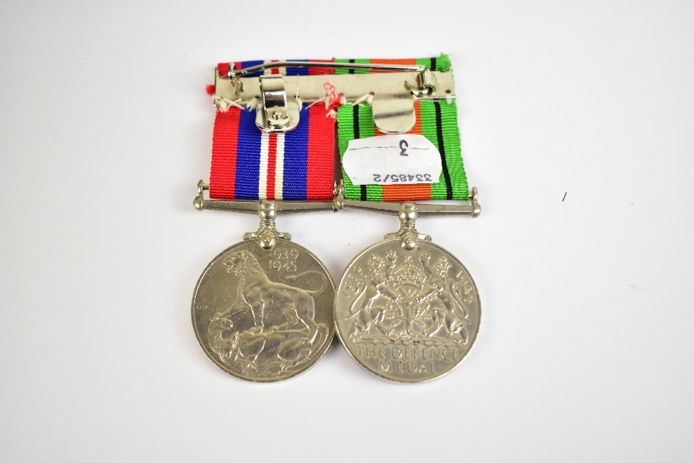 A Women's Royal Naval Service Wren's hat with bullion work crowned fouled anchor device and a WWII - Image 3 of 3