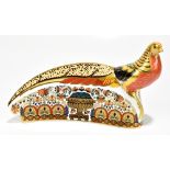 ROYAL CROWN DERBY; a limited edition animal paperweight 'The 250 Collection Golden Pheasant',