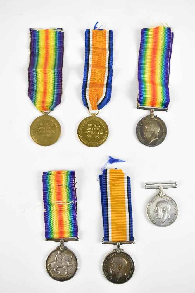 Six World War I medals comprising three War Medals awarded to 223201 Dvr. E.G. Simpson R.A., M2- - Image 2 of 20