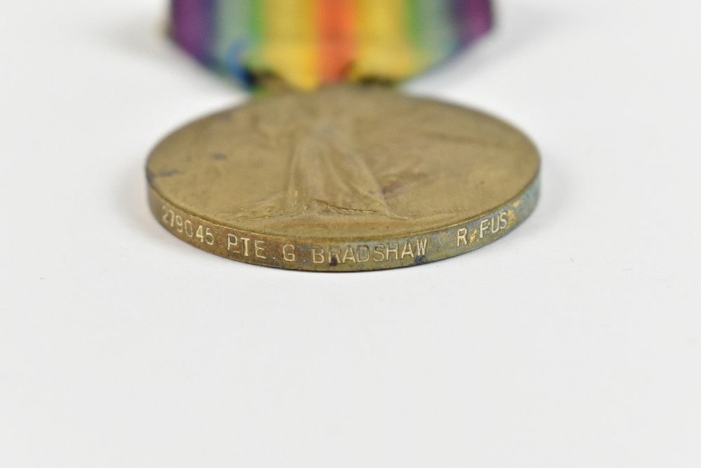 A World War I War and Victory Medal duo awarded to 279045 Pte. G. Bradshaw R. Fus. (2).Additional - Image 3 of 4