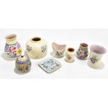 POOLE POTTERY; eight pieces of assorted ceramics including a Carter Stabler Adams preserve jar and