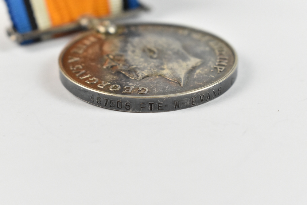 Six World War I Medals comprising a War and Victory duo awarded to 487505 Pte. W. Evans C.A.M.C., - Image 6 of 8