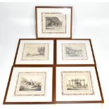 AFTER HOWITT & DUBOURG; five engravings, including North American interest 'Torch Light Fishing in