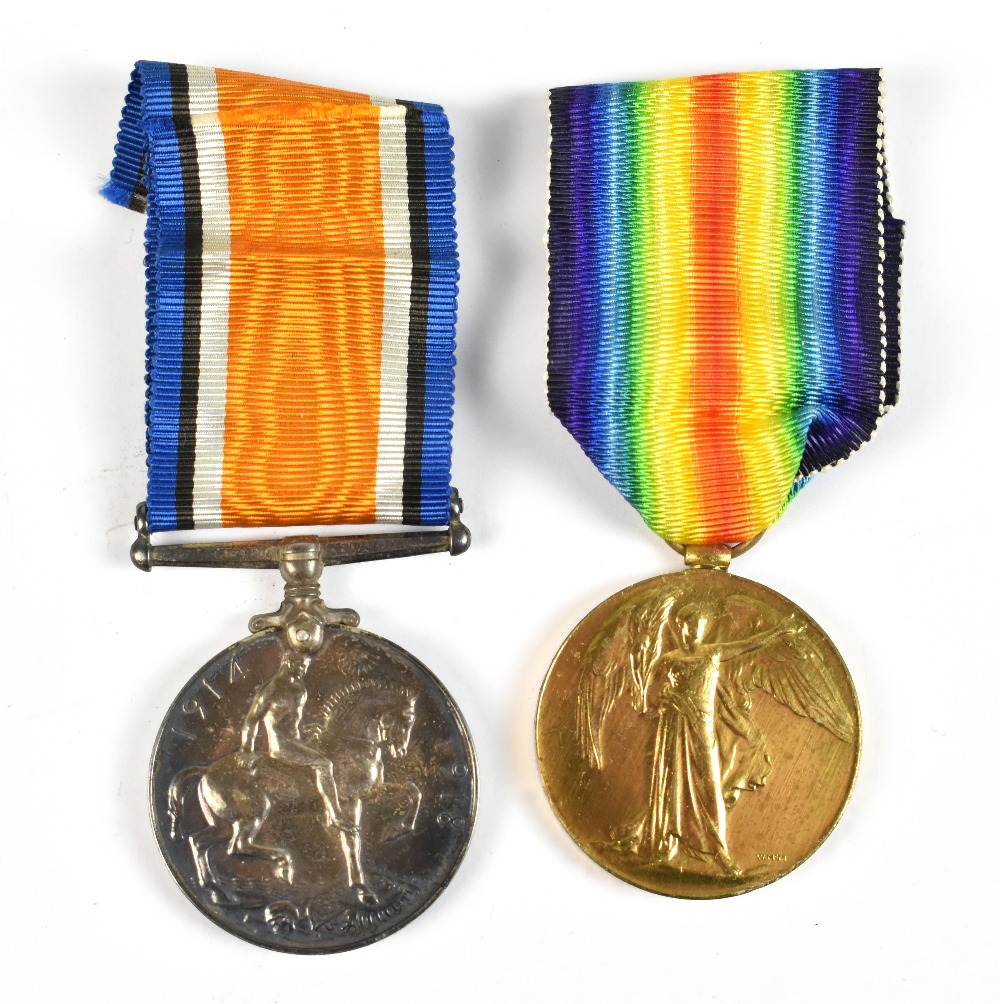 A World War I War and Victory Medal duo awarded to 30967 Cpl. C.F.Hudson R.A.F. Additional