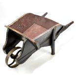 A Victorian painted child's wheelbarrow with painted initials J.F.R, length 84cm.Additional