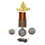 A Queen's South Africa Medal with five clasps comprising 'South Africa 1901' and '1902', '