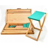 A cased set of four folding picnic chairs.Additional InformationCase worn condition, further general