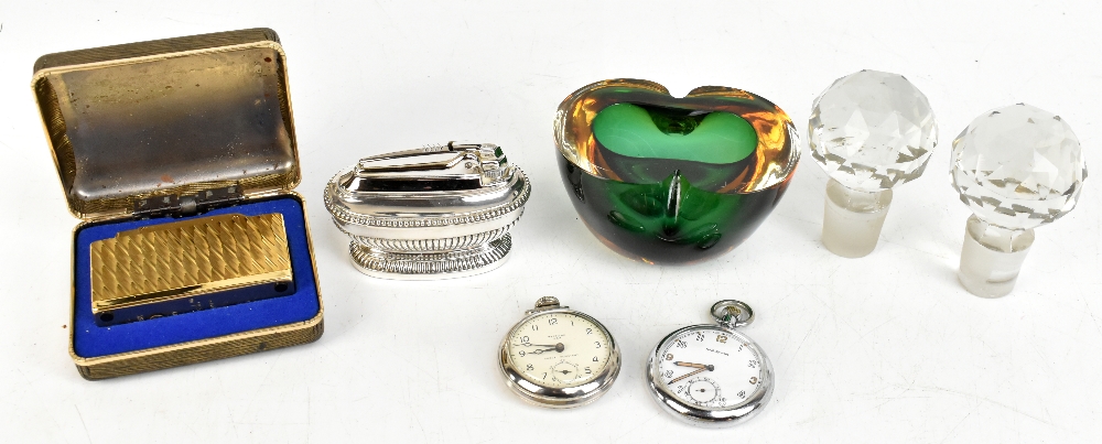 A Marvin military issued crown wind open faced pocket watch with military markings 'G.S.T.P 258608