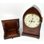 LITHERLAND & DAVIS OF LIVERPOOL; a Regency lancet mantel clock, the central dial set with Roman