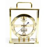 HUGER METEOBAR; a contemporary brass cased barometer, height including handle 21cm, width 15cm.