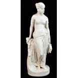 COPELAND; a Parian ware figure, 'The Dancing Girl Reposing', produced for the Art Union of London