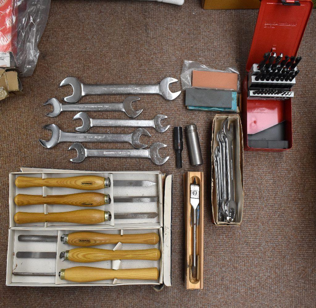 An assortment of various tools including a boxed Stanley brace, Eclipse saw set, a cased set of - Bild 4 aus 4