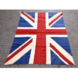 A vintage Union Flag, stamped British Made, 174 x 113cm.Additional InformationA few stains and