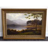 WILLIAM MELLOR (1851-1931); oil on canvas, 'Cat Bells from Derwent Water, Cumberland', signed