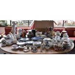 A large quantity of decorative ceramics, mainly tea and dinner ware, various factories.