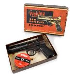 A boxed vintage Webley 'Junior' air pistol.