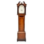 Haynes Stamford; 19th century oak and mahogany crossbanded eight-day longcase clock,