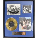 The Beatles; a signed photograph montage of three photographs.