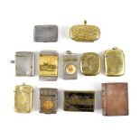 Various collectable vesta cases, matchbox holders,