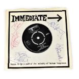 The Who; a signed 7" 'I Can See for Miles' sleeve signed by Pete Townshend, Keith Moon,