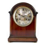 A Penlington & Batty of Liverpool early 20th century mahogany-cased eight-day mantel clock,