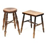 Two 9th century country stools,
