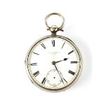 Joseph Penlington, Liverpool; a Victorian hallmarked silver key wind fusée pocket watch,