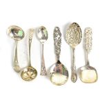 A collection of hallmarked silver and Continental silver spoons to include a Victorian hallmarked