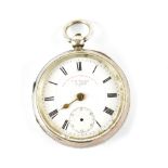 JG Graves, Sheffield; a hallmarked silver 'Express English Lever' key wind fusée pocket watch,