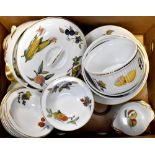A mixed quantity of Royal Worcester 'Evesham' pattern dinner ware to include seven side plates,