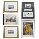 Ten prints and other art works to include a pair of indistinctly signed limited edition rural