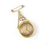 Asprey, Bond street London; an 18K gold small open faced pocket fob watch,