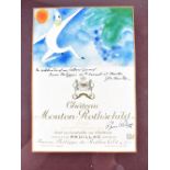 John Huston; a Chateau Mouton Rothschild commemorative wine label, 16.35 x 11.