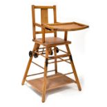 A child's metamorphic high chair.