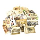 A quantity of military interest postcards to include many black and white photograph cards of