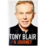 Tony Blair; 'A Journey', a signed autobiography, 718 pages with many black and white photographs,