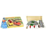 A boxed Matchbox by Lesney motorised motorway set comprising two Matchbox cars,