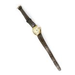 Tudor; a lady's 9K gold manual wind wristwatch, Edinburgh 1965, 21.5mm.